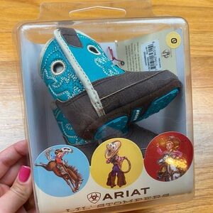 Ariat Infant Lil' Stompers Crossfire Brown Western Boots A442000202 Size 00 NB